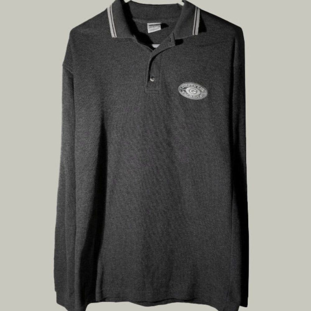 Packers NFL Gameday Long Sleeve Collared Shirt Medium Embroidered Logo